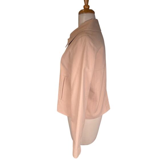 Maxazria Collection Blush Pink Button-Down Jacket 100% Cotton Shell, Size Small - Picture 4 of 11